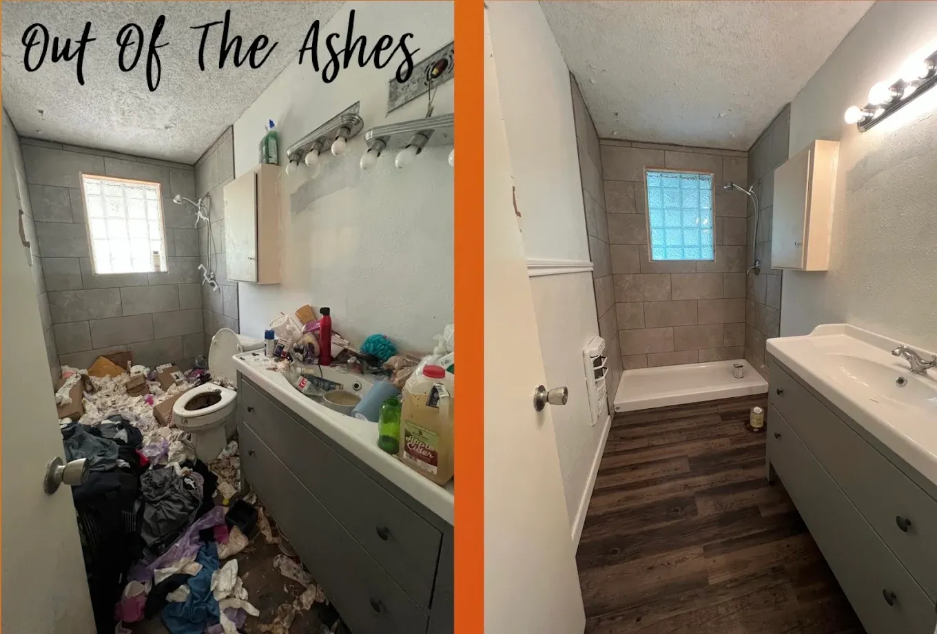 Before and after cleaning or organizing transformation by Out of the Ashes Cleaning Services, photo 8